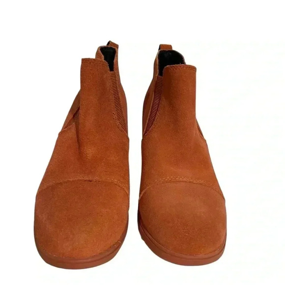 Sorel Red Suede Ankle Boots Size 5 - Picture 2 of 5